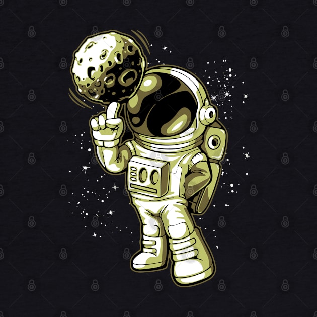 Astronaut With Planetball by Space-T